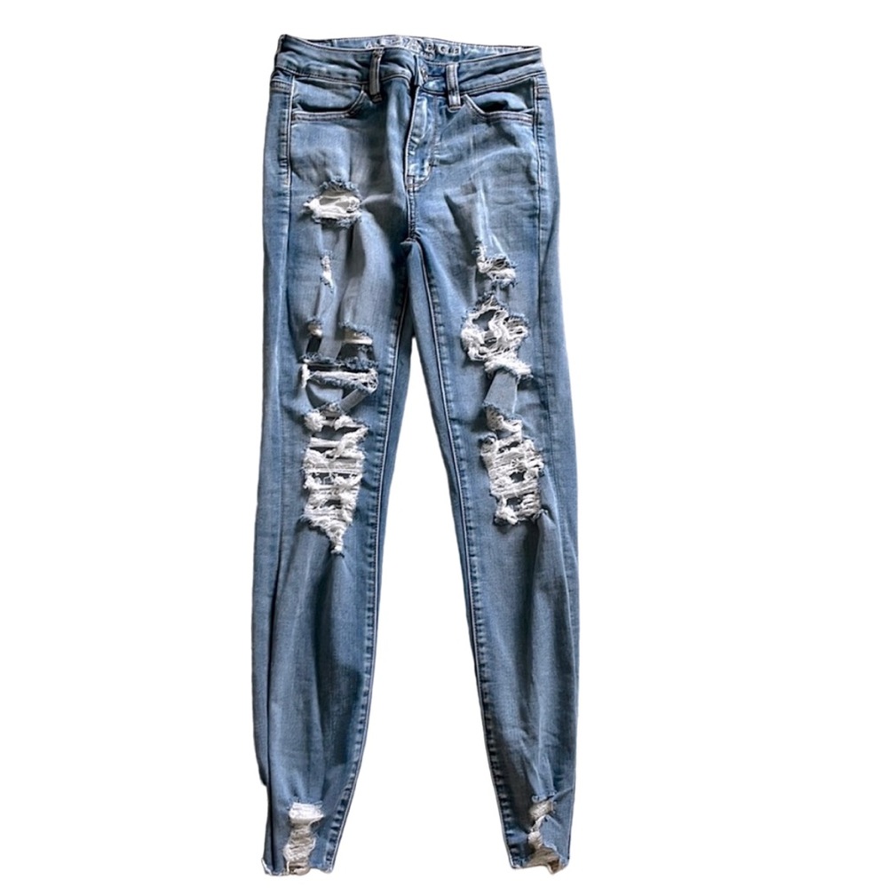 Women’s American Eagle Light Blue Stretchy Jeans Size 0
